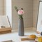 Uniquewise Decorative Modern Round Table Centerpiece Flower Vase with Gray Striped Design, 9 Inch QI004175.S - alternate 7